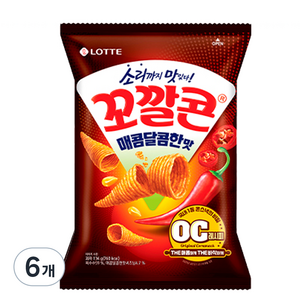 꼬깔콘 매콤달콤한 맛, 134g, 6개