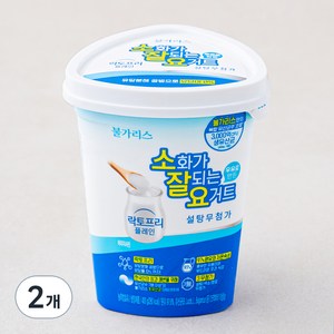 불가리스 소화가 잘되는 우유로 만든 요거트 플레인, 400g, 2개