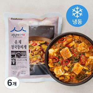 프레시지 백년가게 운채 청국장찌개 (냉동), 6개, 500g