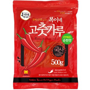 복이네먹거리 국산 안매운 고춧가루 순한맛 어린이용 떡볶이 소스용, 500g, 1개