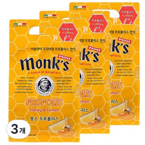 Monks 프로폴리스 캔디, 280g, 3개