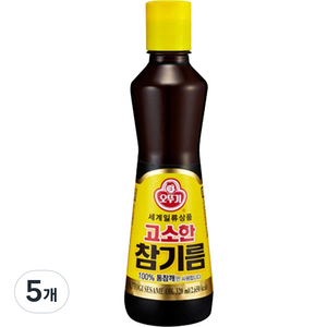 오뚜기 고소한 참기름, 320ml, 5개