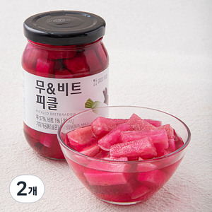 정성식품 무 & 비트 피클, 300g, 2개