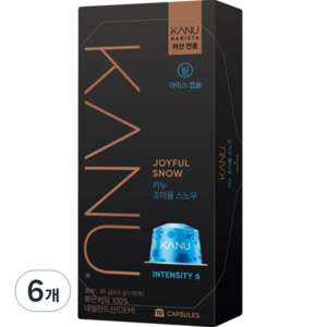 카누 바리스타 머신 전용 캡슐커피 조이풀스노우, 9.5g, 10개입, 6개