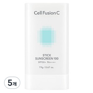 셀퓨전씨 썬스크린 100 스틱 SPF50+ PA++++, 19g, 5개