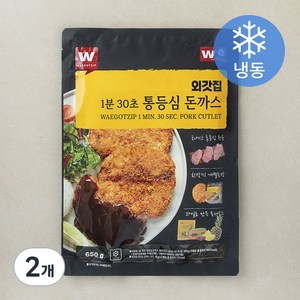 외갓집 1분 30초 통등심돈까스 100g x 5p + 소스 30g x 5p 세트 (냉동), 650g, 2개