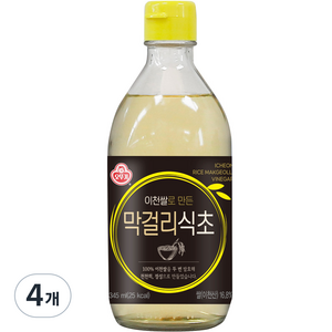 오뚜기 이천쌀로 만든 막걸리 식초, 345ml, 4개