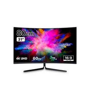 한성컴퓨터 4K UHD 1500R 커브드 모니터, 80cm, TFX32U06V(무결점)