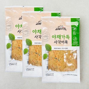 고래사어묵 야채가득 사각어묵, 225g, 3개