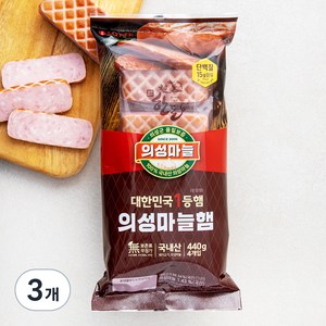 롯데햄 의성마늘햄, 440g, 3개