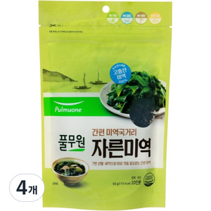 풀무원 간편한 미역국거리 미역, 50g, 4개