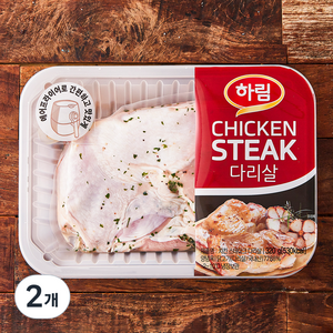 하림 치킨 스테이크 다리살 (냉장), 320g, 2개