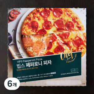 빕스 페퍼로니 피자 (냉동), 6개, 390g