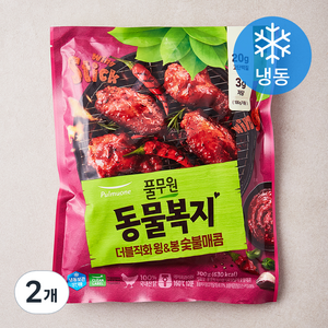 풀무원 동물복지 더블직화 윙 & 봉 숯불매콤 (냉동), 300g, 2개