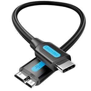 벤션 C 타입 to USB 3.0 마이크로 B 고속 케이블 CQA, 1개, 0.5m