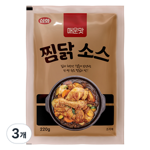 삼화식품 매운맛 찜닭소스, 220g, 3개