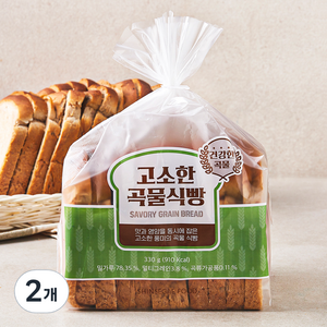 신세계푸드 고소한 곡물식빵, 330g, 2개