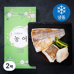 생선파는언니 스테이크 국내산 농어 (냉동), 300g, 2팩