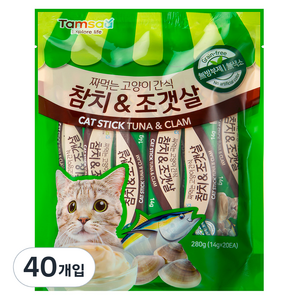 탐사 국내생산 짜먹는 고양이간식, 혼합맛(참치/조갯살), 280g, 2개