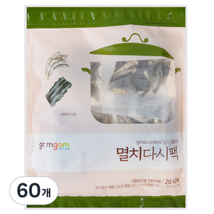 곰곰 멸치다시팩, 16g, 60개, 16g