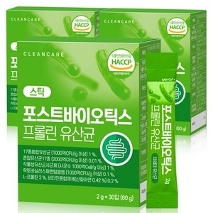 클린케어 포스트바이오틱스 프롤린 유산균, 60g, 3개