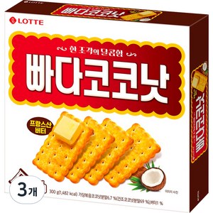 롯데제과 빠다코코낫, 300g, 3개