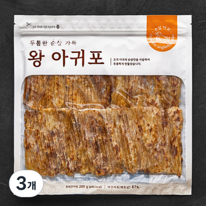 선홍수산식품 두툼한 순살 가득 왕 아귀포, 200g, 3개