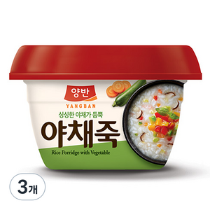 양반 야채죽, 287.5g, 3개