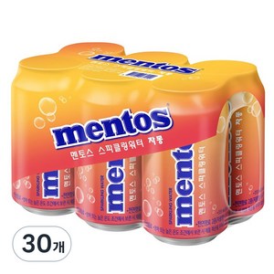 멘토스 스파클링 워터 자몽, 355ml, 30개