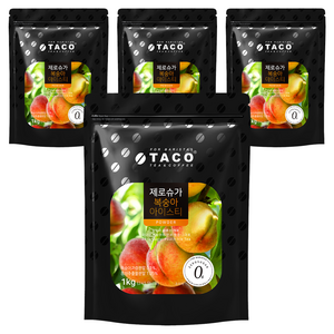 타코 제로슈가 복숭아 아이스티, 1kg, 4개