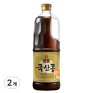 샘표 국산콩 양조간장 프리미엄, 1.7L, 2개