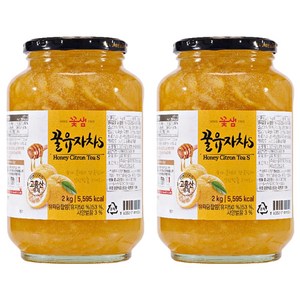 꽃샘 꿀 유자차 S, 2kg, 1개입, 2개