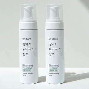 닥터블랭크 저자극 강아지 워터리스 샴푸 세트, 2개, 200ml