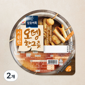 삼호어묵 CJ 시원한 오뎅 한그릇 용기, 360g, 2개