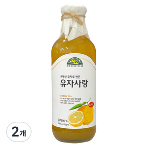 오가닉스토리 국내산 유자로 만든 유자사랑, 700g, 1개입, 2개