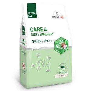 내츄럴랩 강아지 케어4 유기농 기능성 사료, 다이어트(체중감소), 2.5kg, 1개