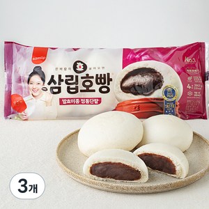 삼립 발효미종 정통단팥 호빵 4개입, 380g, 3개