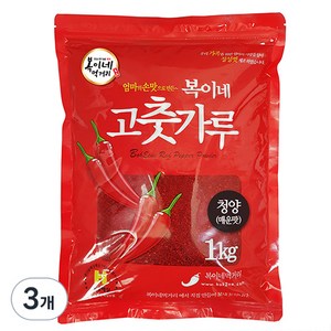 복이네먹거리 청양 고춧가루 김치용, 3개, 1kg