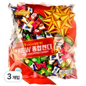 일광제과 뉴 종합캔디 9가지맛, 2kg, 3개