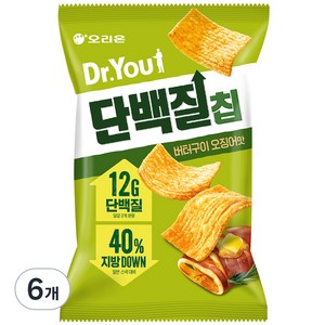 닥터유 오리온 단백질칩 버터구이 오징어맛, 60g, 6개