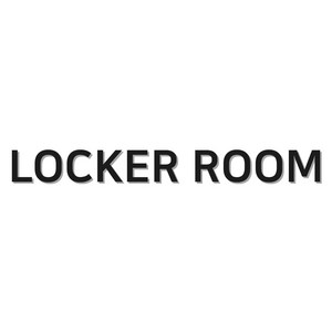 스튜디오투명 아크릴 표지판 검정색, LOCKER ROOM, 1개