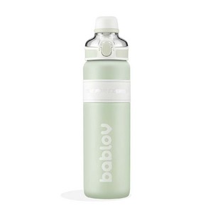 바블로브 파스텔 빨대 진공 보온보냉 텀블러, 미스티그린, 1000ml, 1개