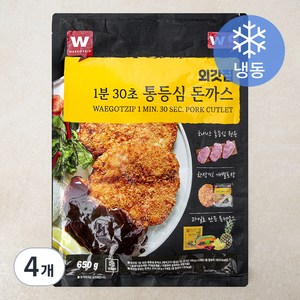 외갓집 1분 30초 통등심돈까스 + 소스 세트 (냉동), 650g, 4개