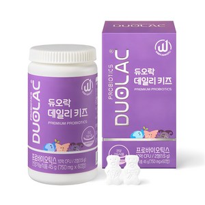 듀오락 데일리키즈 츄어블 어린이 유산균, 60정, 1개