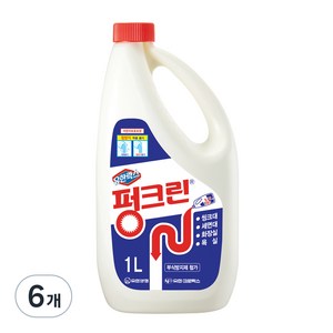 유한락스 펑크린 배수구세정제, 1L, 6개