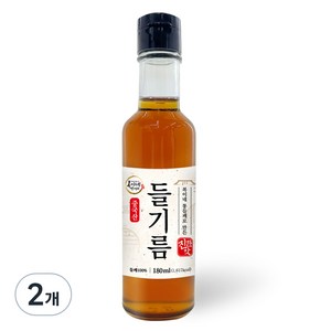 복이네먹거리 통들깨로 만든 진한맛 들기름, 180ml, 2개