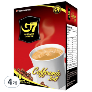 G7 3 in 1 커피믹스, 16g, 18개입, 4개