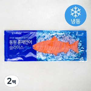 동원 연어훈제 슬라이스 (냉동), 700g, 2팩