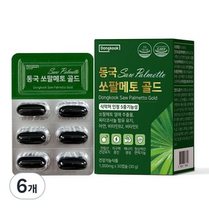 동국헬스케어 쏘팔메토 골드 1000mg, 30정, 6개