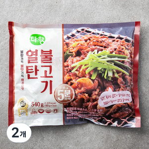 다향 불향가득 열탄 오리 불고기 매콤한맛, 540g, 2개